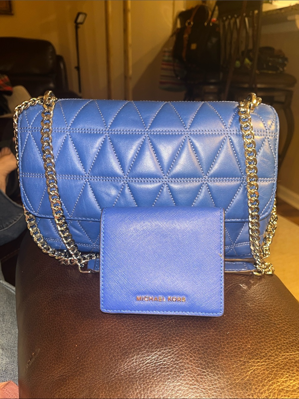 Michael Kors Like new Quilted Leather Handbag with Matching Wallet